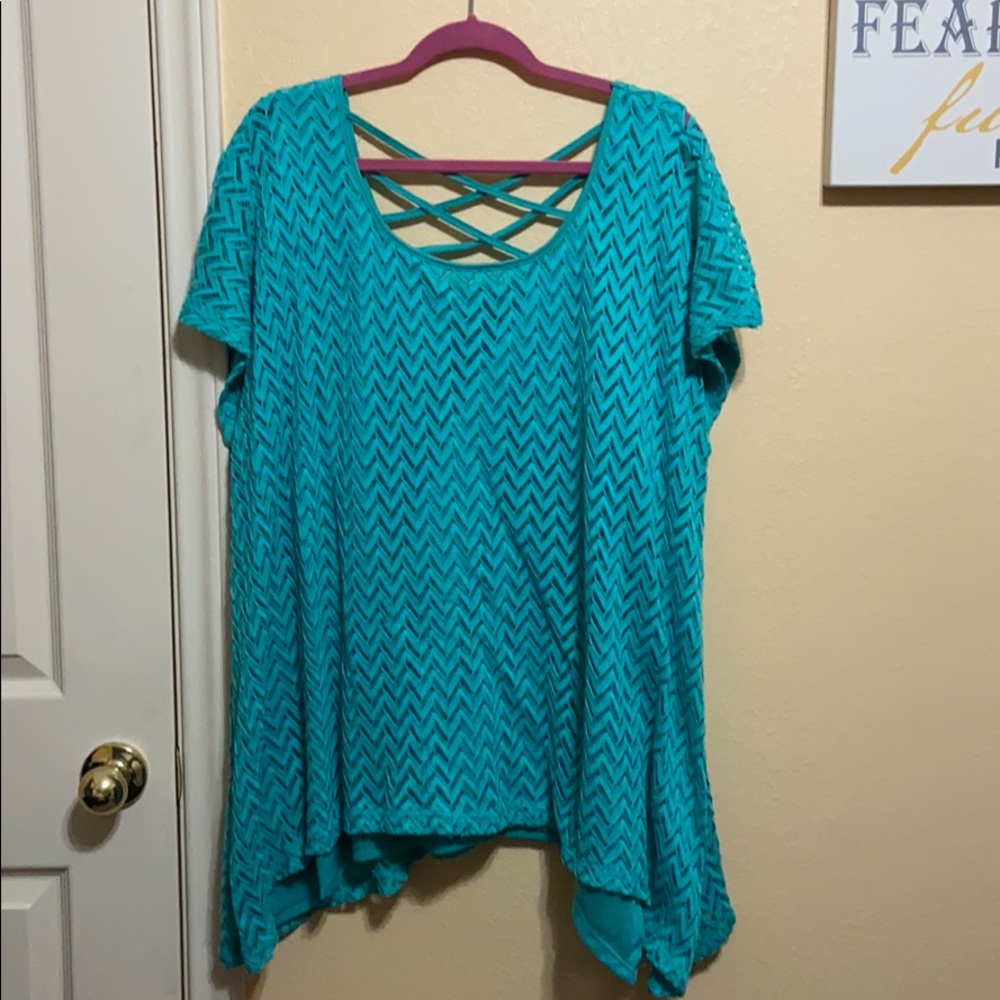 Mint green blouse